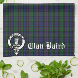 Paño De Cocina Clan Baird Escudo Tartan Personalizable