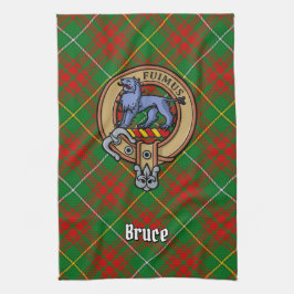 Paño De Cocina Clan Bruce Escudo sobre la caza de tartán