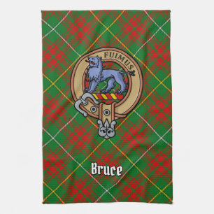 Paño De Cocina Clan Bruce Escudo sobre la caza de tartán