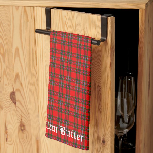 Paño De Cocina Clan Butter Tartan Personalizado (Pliegue de tercios)