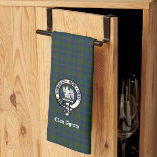 Paño De Cocina Clan escocés Agnew Tartan Escudo