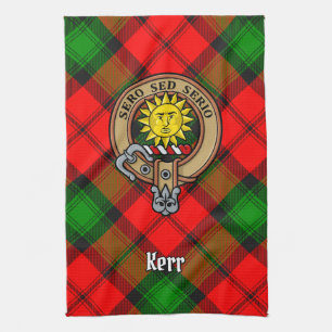 Paño De Cocina Clan Kerr Escudo por Tartán