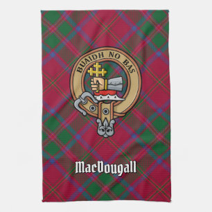 Paño De Cocina Clan MacDougall Escudo sobre Tartán