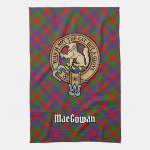 Paño De Cocina Clan MacGowan Escudo sobre Tartán