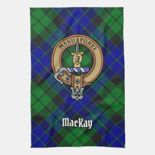Paño De Cocina Clan MacKay Escudo sobre Tartán