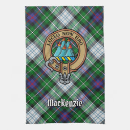 Paño De Cocina Clan MacKenzie Escudo sobre el vestido Tartán