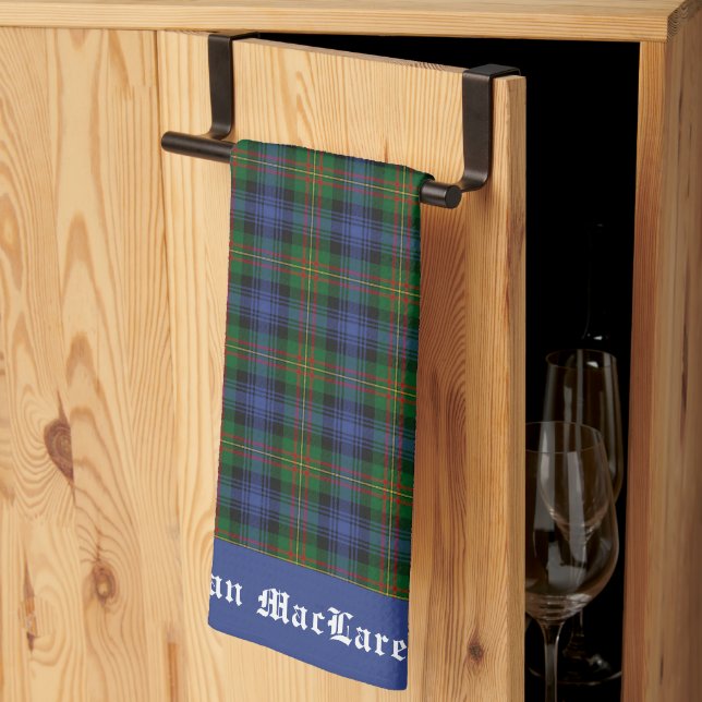 Paño De Cocina Clan MacLaren Tartan Plaid Personalizable (Pliegue de tercios)