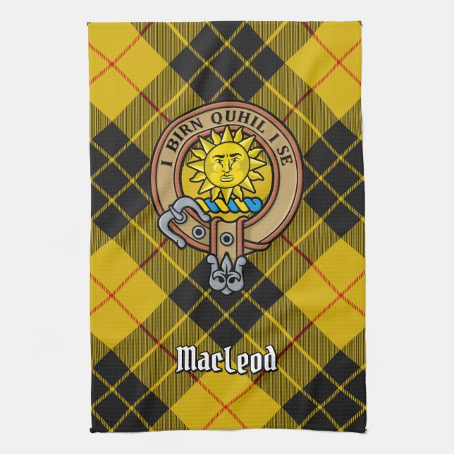 Paño De Cocina Clan MacLeod de Lewis Escudo (Vertical)