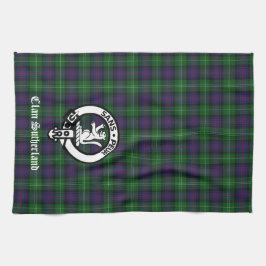 Paño De Cocina Clan Sutherland Escudo y Tartán