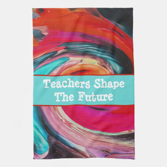 Paño De Cocina Clase de Apreciación del Profesor Vivid Swirled Ti (Vertical)