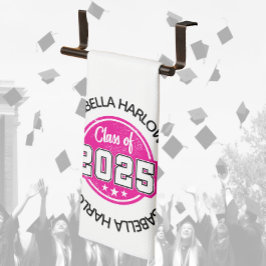 Paño De Cocina Clase de nombre de graduado rosado 2025