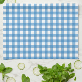 Paño De Cocina Clásico Gingham Azul y Blanco