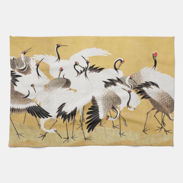 Paño De Cocina Clásico rico en aves de rebaño japonés (Horizontal)