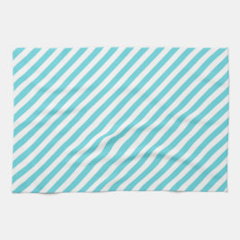 Paño De Cocina Classic blue and white diagonal stripes