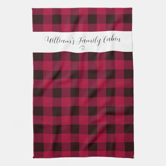 Paño De Cocina Classic Buffalo Check Family Cabin (Vertical)