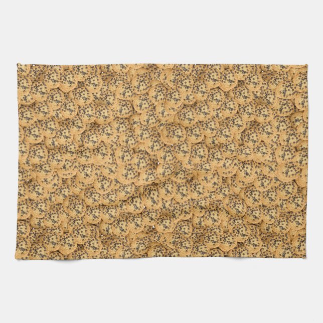 Paño De Cocina Classic Chocolate Chip Cookies Pattern Towel (Horizontal)