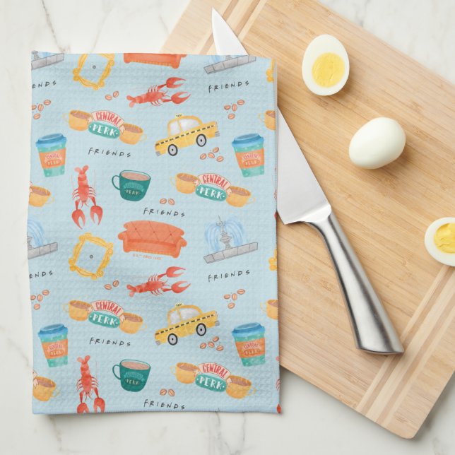 Paño De Cocina Classic FRIENDS™ Icons Pattern (Doblado Cuarto)