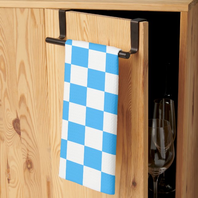 Paño De Cocina Classic light blue checkerboard  (Pliegue de tercios)