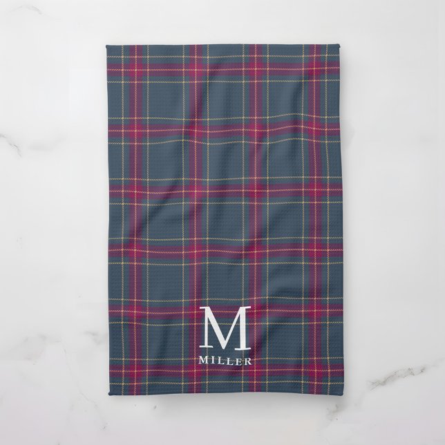 Paño De Cocina Classic Navy and Red Tartan Plaid Christmas (Subido por el creador)