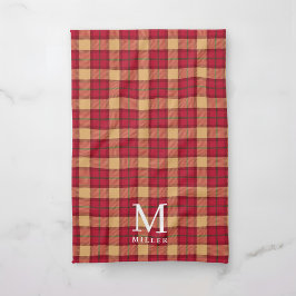 Paño De Cocina Classic Tartan Plaid Christmas