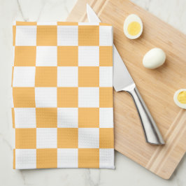 Paño De Cocina Classic visual peach checkerboard