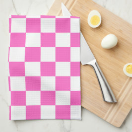 Paño De Cocina Classic visual pink checkerboard