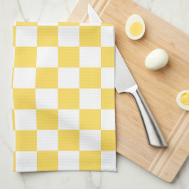 Paño De Cocina Classic visual yellow checkerboard