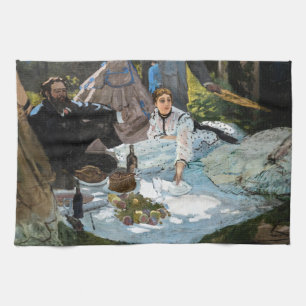 Paño De Cocina Claude Monet - Almuerzo en la hierba, panel derech