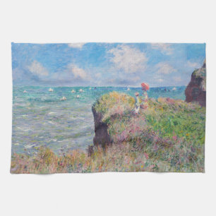 Paño De Cocina Claude Monet - Camino acantilado en Pourville