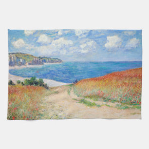 Paño De Cocina Claude Monet - Camino en campos de trigo en Pourvi