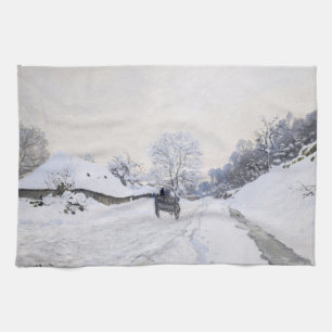Paño De Cocina Claude Monet - Caricatura en el camino de nieve en