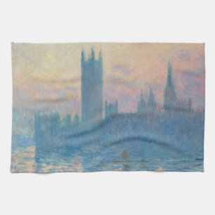 Paño De Cocina Claude Monet Casas del Parlamento Puesta de sol