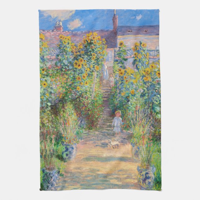 Paño De Cocina Claude Monet - El jardín del artista en Vetheuil (Vertical)