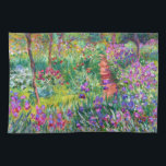 Paño De Cocina Claude Monet: El jardín Iris de Giverny<br><div class="desc">Una colorida toalla de cocina clásica con iris garden en Giverny,  pintada por el pintor impresionista francés Claude Monet.</div>