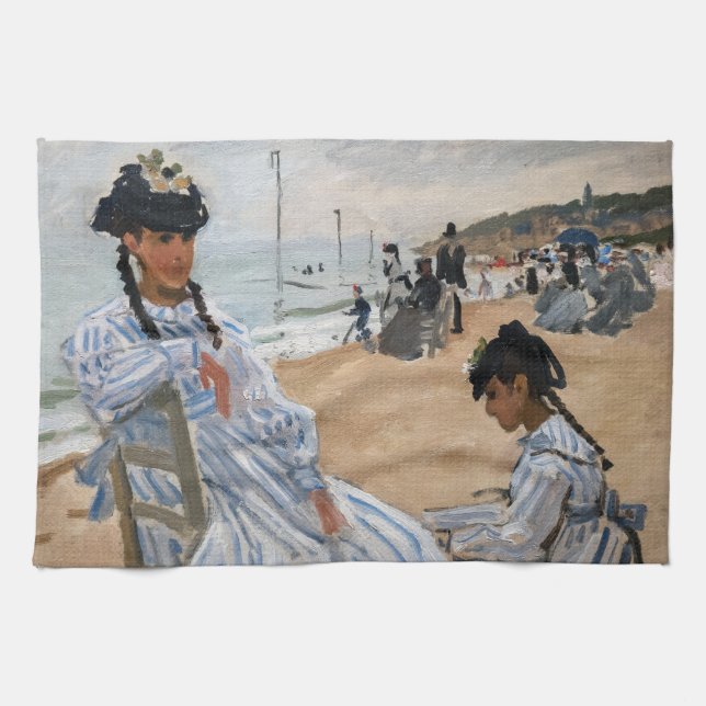 Paño De Cocina Claude Monet - En la playa de Trouville (Horizontal)