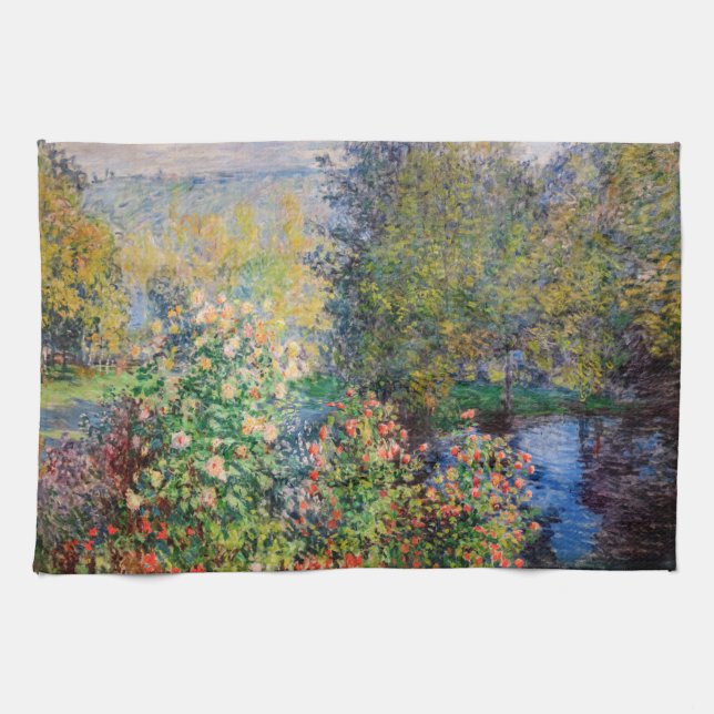 Paño De Cocina Claude Monet - Esquina del jardín de Montgeron (Horizontal)