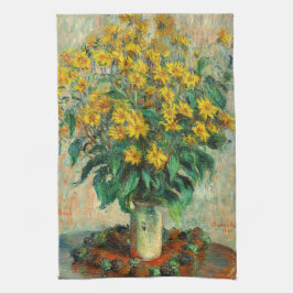 Paño De Cocina Claude Monet - Flores de alcachofa de Jerusalén