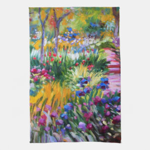 Paño De Cocina Claude Monet: Jardín del iris por Giverny
