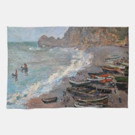 Paño De Cocina Claude Monet - La playa de Etretat