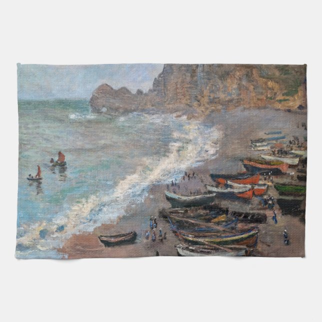 Paño De Cocina Claude Monet - La playa de Etretat (Horizontal)