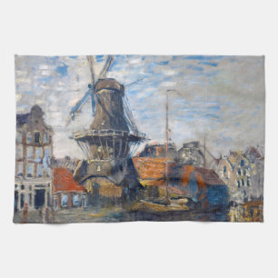 Paño De Cocina Claude Monet - Molino de viento, Amsterdam