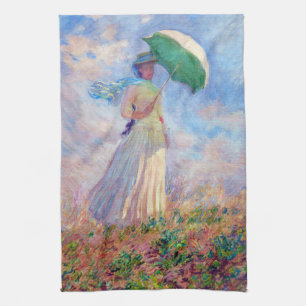 Paño De Cocina Claude Monet - Mujer con Parasol a la derecha