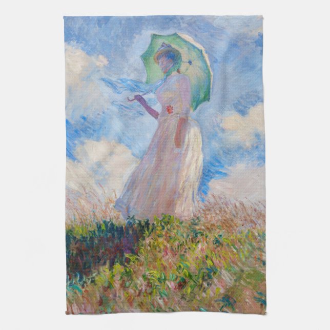 Paño De Cocina Claude Monet - Mujer con Parasol a la izquierda (Vertical)