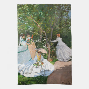 Paño De Cocina Claude Monet - Mujeres en el jardín