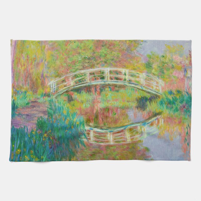 Paño De Cocina Claude Monet - Puente de futbol japonés, Giverny (Horizontal)