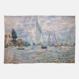 Paño De Cocina Claude Monet - Regata de barcos en Argenteuil