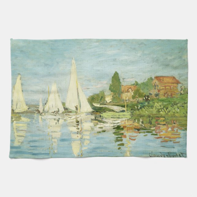 Paño De Cocina Claude Monet. Regattas en Argenteuil (Horizontal)