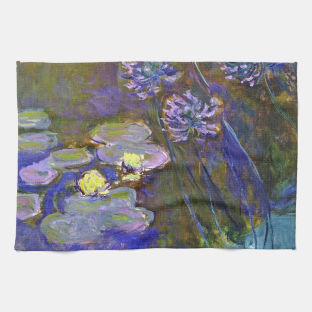 Paño De Cocina Claude Monet Water Lilies Agapanthus (Horizontal)