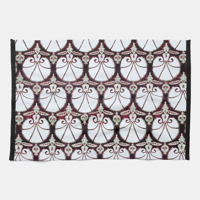 PAÑO DE COCINA CLAVELES DE DAMA BLANCOS (Horizontal)