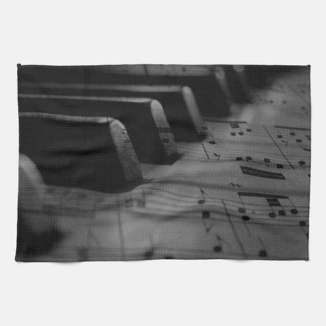 Paño De Cocina Claves de piano de música (Horizontal)